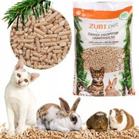 Zubipet JASNY żwirek drewniany pellet 15kg dla kota królika Pachnie lasem