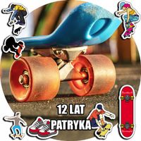 OPŁATEK NA TORT 20CM - DESKOROLKA ROLKI + IMIĘ + ! 15CM 18CM