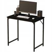 Computertisch – Schwarz, Industrie-Stil, Moderner Loft-Look, 80 cm