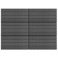 Płytki tarasowe z WPC, 60x30 cm, 6 szt., 1 m², szare