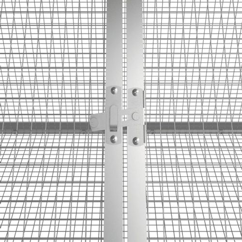 Klatka dla królików, szara, 504,5 x 80,5 x 71 cm, stal na Arena.pl