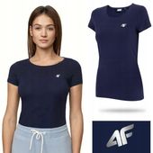 KOSZULKA DAMSKA 4F T-SHIRT PODKOSZULEK SPORTOWA NA CO DZIEŃ METALICZNE