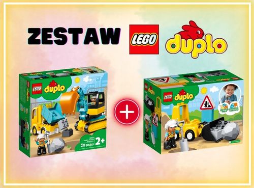 LEGO DUPLO Koparka i ciężarówka 10931+ Buldożer 10930 Budowa AUTA 2 AUTO na Arena.pl