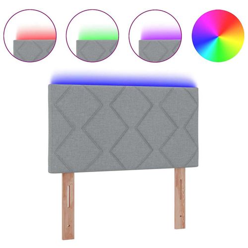 Zagłówek Ze LED Lights Z zagłówkiem Jasnoszary 90 cm tkanina na Arena.pl