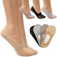 KORONKOWE STOPKI MODNE Skarpetki BALERINKI damskie BAWEŁNA JAKOŚĆ