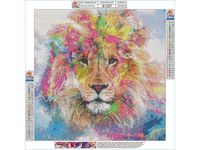 ZESTAW HAFT DIAMENTOWY  MOZAIKA DIAMENTOWA  LEW