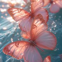 Plakat 20x20cm Świetliste Motyle