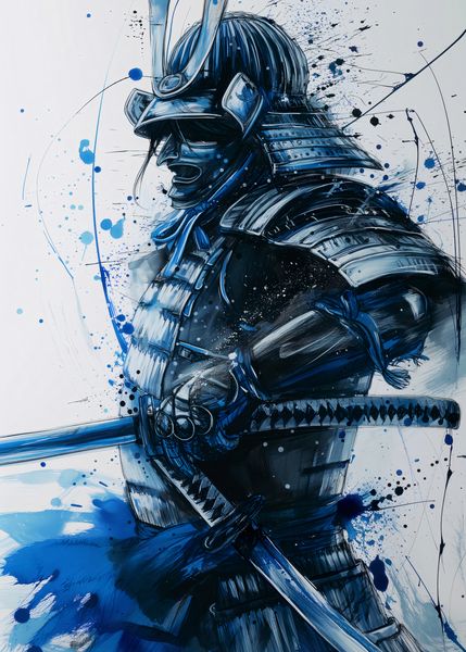 Plakat 50x70cm Samuraj w Błękicie zdjęcie 1