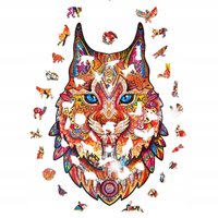 PUZZLE DREWNIANE DLA DOROSŁYCH KOLORY KOT M