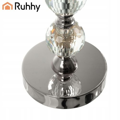 Świecznik Szklany Lampion Zestaw 1-2-3 Świeczniki na Nodze Srebrne na Arena.pl