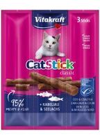 vitakraft cat stick mini kabanosy z dorszem 3x18g