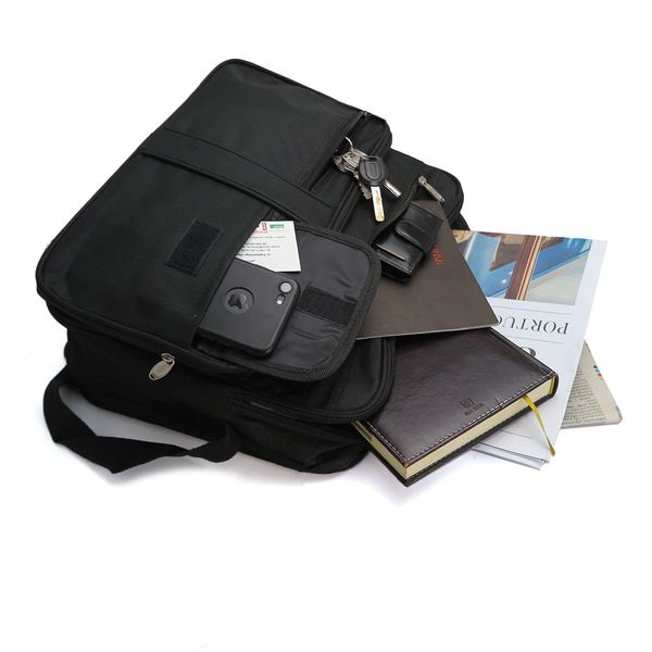 torba męska do pracy a4 sanchez casual - czarna zdjęcie 7