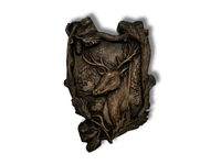 Płaskorzeźba Jeleń Trofeum Myśliwskie Drewniany Obraz Rzeźba Prezent Dom 31