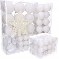 BOMBKI CHOINKOWE NA CHOINKĘ GWIAZDKA NIETŁUKĄCE MIX WIELKOŚCI ZESTAW 76szt