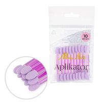 10x MollyNails Aplikator pacynka do wcierania pyłków fioletowy