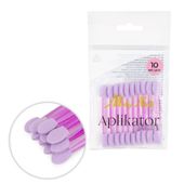 10x MollyNails Aplikator pacynka do wcierania pyłków fioletowy