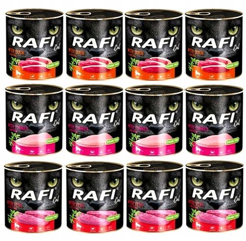 Karma dla kota Rafi Cat 12 x 400g Mix Smaków Dolina Noteci na Arena.pl