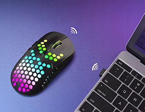 MYSZKA BEZPRZEWODOWA GAMINGOWA KOMPUTEROWA PODŚWIETLANA CICHA + PODKŁADKA na Arena.pl