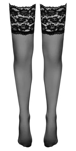 cottelli legwear pończochy czarny szeroki koronkowy top m/l na Arena.pl