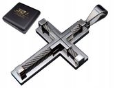 DUŻY KRZYŻ KRZYŻYK ZAWIESZKA NA ŁAŃCUSZEK STAL 316