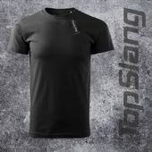 Topslang koszulka męska bawełniana gruba dobra jakość czarna t-shirt męski czarny REGULAR L