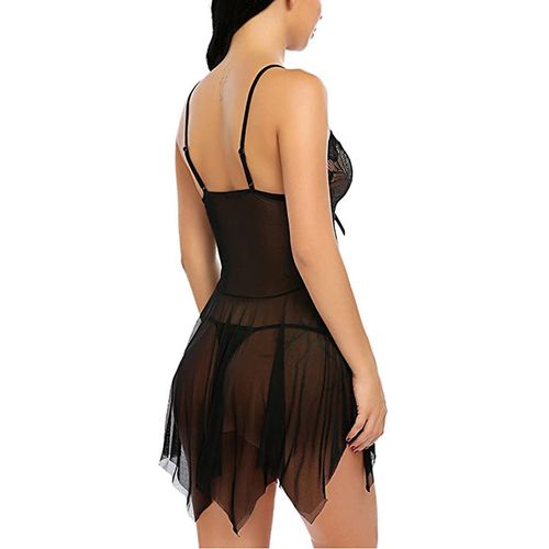 SEKSOWNA KOSZULKA NOCNA DAMSKA KORONKOWA PIŻAMA KORONKA STRINGI WALENTYNKI na Arena.pl