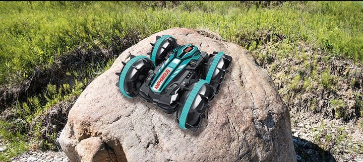 SAMOCHÓD ZDALNIE STEROWANY RC GESTAMI AMFIBIA 2 PILOTY 4x4 360° zdjęcie 3