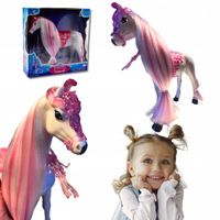 Duży CHODZĄCY KOŃ KONIK KUCYK dla LALKI DŹWIĘK DZIEWCZYNKI