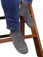 Skarpety stopki męskie bambusowe eleganckie ze wzorem szare 43-46 YOCLUB
