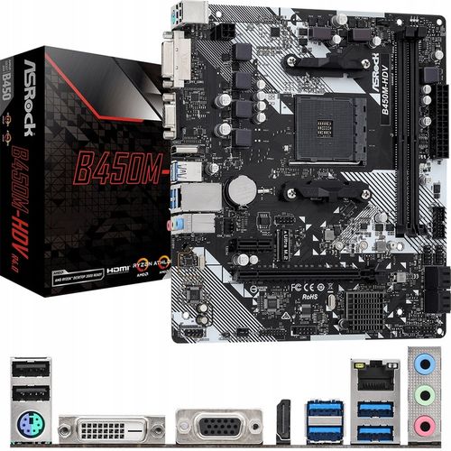 Płyta główna ASRock B450M Micro ATX Socket AM4 pod AMD Ryzen USB3 M.2 NVMe na Arena.pl