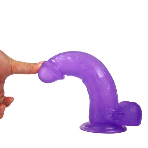 8"" Jelly Studs Crystal Dildo Large Purple na Arena.pl