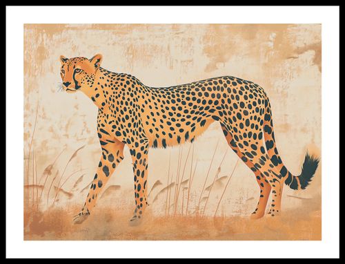 Plakat 55x40cm Gepard w Ruchu na Arena.pl