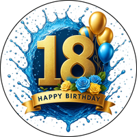 Opłatek na tort Urodziny Okazjonalny 18 30