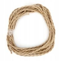 PRZEWÓD W OPLOCIE JUTOWYM KABEL DEKORACYJNY 10m DIY PRZEKROJU 0.75MM2