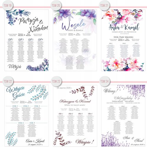 RUSTYKALNY PLAN STOŁÓW GOŚCI TABLICA ŚLUB WESELE na Arena.pl