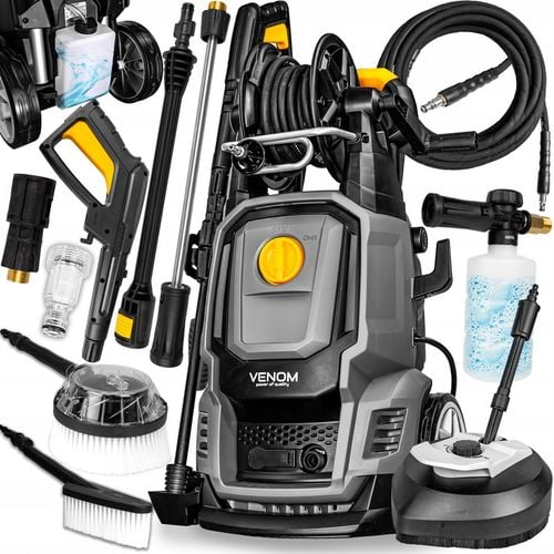 MYJKA CIŚNIENIOWA VENOM 380 BAR POMPA ALUM-MOSIĘŻNA ZWIJACZ ZESTAW WĄŻ na Arena.pl