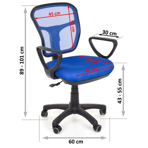 Fotel biurowy 8906 (niebieski) na Arena.pl