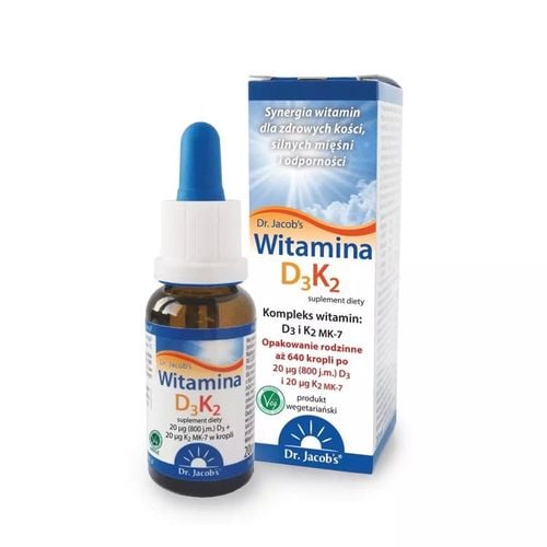 Witamina D3 K2 MK7 krople NATURALNE 20 ml JACOBS na Arena.pl