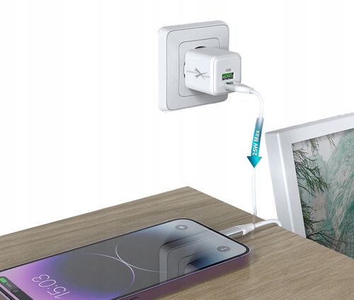 Ładowarka Sieciowa Extremestyle Usb Typ-C + Usb - Gan Evo - 25 W na Arena.pl