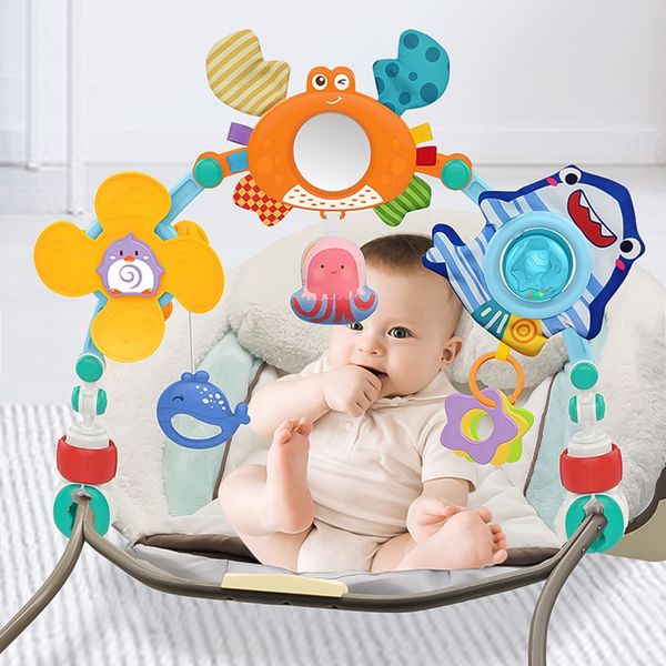 Pałąk Łuk z Zabawkami do Łóżeczka Wózka Zwierzątka zdjęcie 13