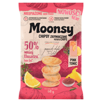 Moonsy Chipsy ziemniaczane o smaku pink tonic 60 g