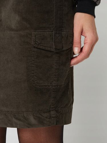 Marc Cain Spódnica z aksamitu - oliwkowy 38 na Arena.pl