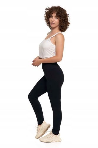 LEGGINSY DAMSKIE GETRY Z WYSOKIM STANEM LEGINSY MORAJ CZARNE KRYJĄCE L/XL na Arena.pl