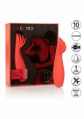 calexotics red hot blaze - kompaktowy stymulator silikonowy, 10 trybow na Arena.pl