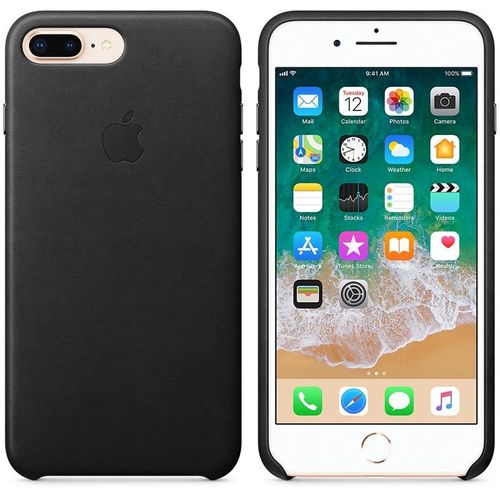 Apple Leather Case - Skórzane etui iPhone 8 Plus / 7 Plus (czarny) na Arena.pl