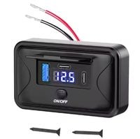 Gniazdo samochodowe montażowe 12V 24V USB 2xPD QC3.0 ON OFF WOLTOMIERZ 90W