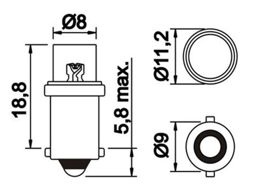 żarówka LED ba9s T4W biała zimna 12v na Arena.pl