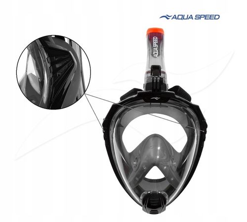 Maska pełnotwarzowa do nurkowania snorkelingu AQUA SPEED Drift L/XL na Arena.pl