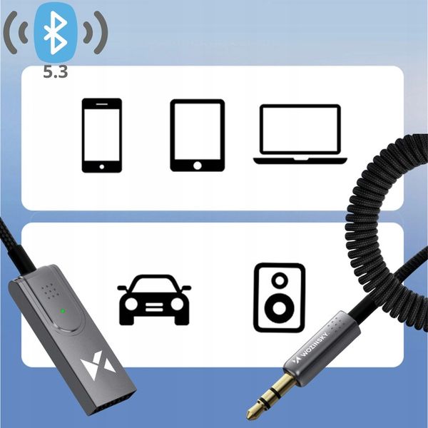 TRANSMITER BLUETOOTH FM SAMOCHODOWY ODBIORNIK AUDIO ADAPTER DO AUX USB zdjęcie 8