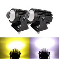 2Xhalogen Motocyklowy Dwubarwny Biały I Przeciwmgielny 10W/12V+Włącznik